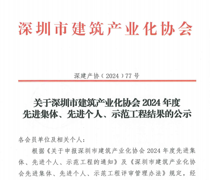 关于真人游戏第一品牌2024年度先进集体、先进个人、示范工程结果的公示